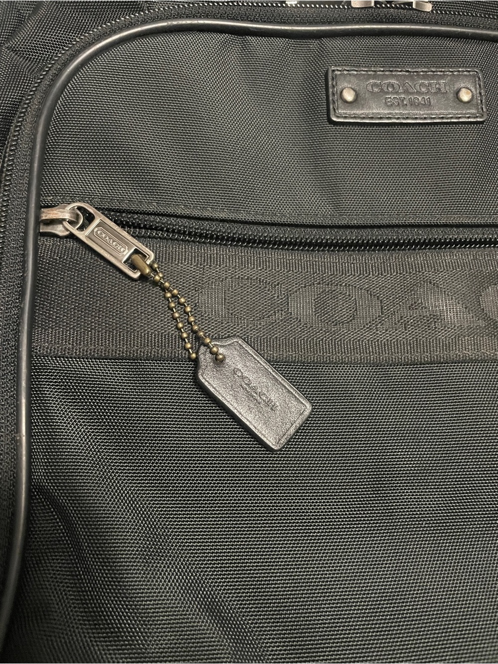 Coach Y2K Black Nylon Backpack with Silver Hardware unisex - Picture 2 of 13